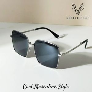 GENTLE FAWN Sunglasses Polarized Kacamata Hitam Anti UV400 Metal Bisa Di Lipat Model Kotak Oversized Fashion Classic New 2963