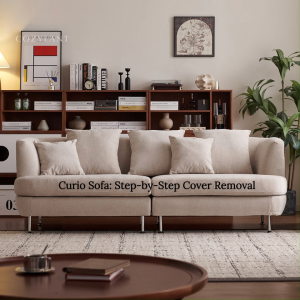 Cozylant Curio Fabric Sofa / 2 Seater /3 Seater / 4 Seater Sofa for Living Room/ Beige / Nordic Minimalist / Compact Living / Removable Cover for Wash