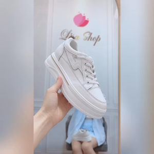 Giày Thể Thao Nữ Đế Cao Độn Đế 7cm Lisa Giày Lười Không Cần Buộc Dây Tôn Dáng Da Cao Cấp M45