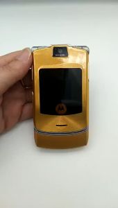 Motorola Razr V3i โทรศัพท์มือถือแบบฝาพับปลดล็อกของแท้