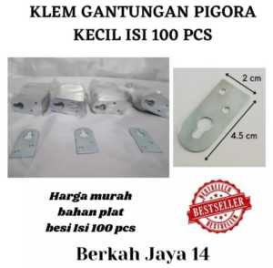 KLEM BESI PLAT GANTUNGAN PIGORA  CERMIN PAPAN TULIS UKURAN KECIL HARGA MURAH ISI 100bj/pack