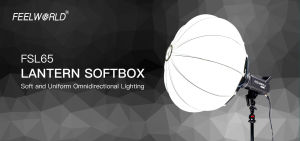 FEELWORLD FSL65 65cm Lantern Softbox Spherical Collapsible Soft Box Quick-Install Bowens Mount Studio Photography Video Light