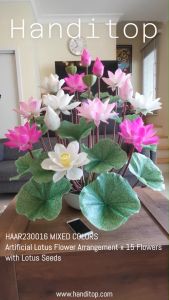 Handitop ดอกบัว ประดิษฐ์ ซึ่งช่อสำหรับจัดแจก ราคาถูกกว่า ชุดเคลื่อนที่จำหน่าย