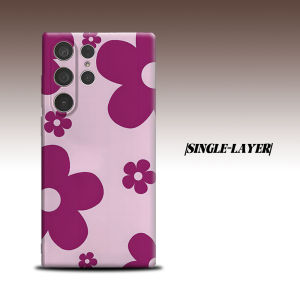 BILIBILI | Magenta Simple Floral For Samsung Galaxy S26 S25 S24 A56 A36 Dual Layer Luxury Fashion Full Lens Protective Case