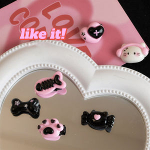 การ์ตูนแมวปลาก้างปลากิ๊บอูปกรณ์เสริมผมน่ารักอ่อนงอกสาวสไตล์คลิปผมม้า กิ๊บติดผม