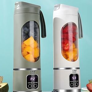 Portable USB Rechargeable Blender with Digital Display – Mini Smoothie Maker & Juicer Bottle for Travel and Home Use