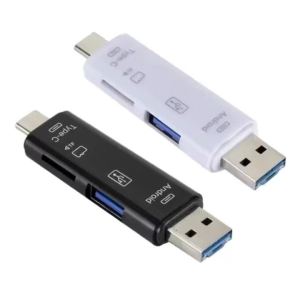5 In 1 USB 3.0 Card Reader Type C Micro USB TF SD OTG Adapter For Phone Laptop PC Android Portable High Speed Memory Card Reader