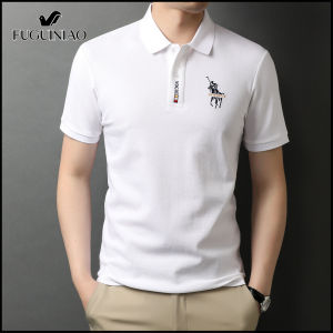 FUGUINIAO แฟชั่นผู้ชายธุรกิจเสื้อโปโลลำลองผู้ชายคุณภาพสูงแขนสั้นลำลองเสื้อยืดเสื้อโปโล