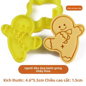 Mold Baking Tools Christmas Cartoon Santa Claus Christmas Cookies Baking Press Style Home Use Manual Unloading Hand Wash