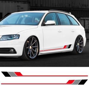 Car Side Door Stickers Vinyl Decal Trims Exterior Auto Accessories For Audi A4 B8 8K B9 B7 8W 8E B6 Avant TFSI Quattro Allroad