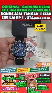 ALBA ORIGINAL - ALBA AT3J47 X1 ALBA AT3J47X1 Men CT - Hitam - Rubber - Diameter 4.5CM- Water Resist 100 Meter - Jamdunia / Jam dunia JD18 # Jam Tangan Pria Jam Pria Jam Tangan Anti Air + ALBA AT3J 47 AT 3J 47 X1 AT3 S003