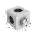 MASSFA EU Plug 5 AC Outlet Multiprise Power Strip Extension Powercube Electrical Socket 3680W Adapter for Home Office. 