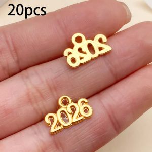Mix 20/50pcs alloy 2026 series pendant accessories DIY necklace earring keychain jewelry making fashion accessories.