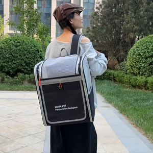 Portable Pet Carrier Cat Dog Pet Travel BagDesigned For Travel Hiking Transparent SpaceSmall Pet Carrier Bag Pet Outdoor Backpack