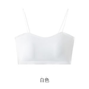 Thin Tube Top Intimates Womens Summer Ice Silk Seamless Spaghetti Strap Vest Bra Beauty Back Sling Fashion Tape Wrapped Chest