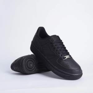 Sepatu Hitam Pria Wanita Quiferstep Oktagon Triple Black Sneakers Full Black Sekolah remaja cewek cowok Sneaker Hitam Kasual Terbaru