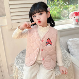 Áo Vest Dày Bằng Vải Nhung Kuroko Dành Cho Trẻ Em Mùa Đông 2024 Áo Vest Nữ Trẻ Em Mẫu Giáo Phong Cách Mới Của Thương Hiệu Baby Doll