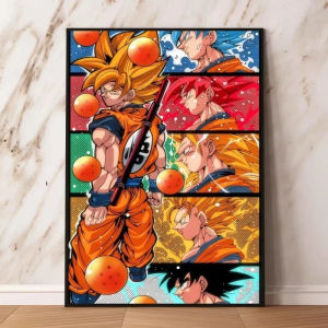 Bandai | Anime D-Dragon B-Ball Oil Painting By Numbers Home Decor Modern Wall Decor for Living Room Bedroom Perfect Gift No Frame