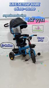 Sepeda Anak Roda 3 Tiga Tricycle Aviator AT 7711 Musik Kursi putar