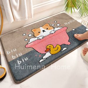 Bathroom Rug Machine Washable Bathroom Floor Mat Extra Soft Absorbent Non-Slip Bath Rug