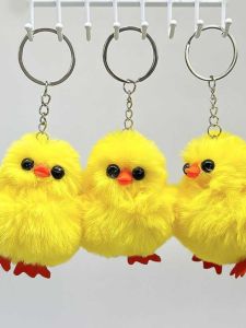 Adorable Plush Yellow Duck Keychain Backpack Pendant End of Term Graduation Reward for Students Cute Toy Doll Gift