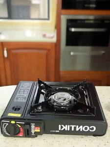 2in1 With Box Butane Gas Stove Portable camping cooking picnic barbecue safe BBQ explosion-proof