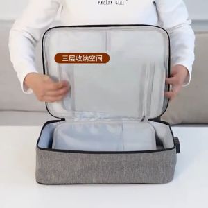 Large Capacity Portable storage bag for files with Lock Waterproof Fireproof Multi-layer Document Storage Bag 3 layer storage handbag file organizer multifunction bag travel luggage suitcase Passports Travel File Organizer bag