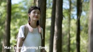 Outdoor Hanging Neck Fan Mini Portable Neck Fan Bladeless Usb Rechargeable Mute Sports Fans