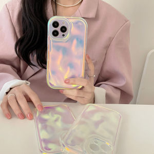 CrashStar Meteorite Wrinkle Laser Colorful Fashion Phone Case For iPhone 15 14 Pro Max Plus 13 12 11 Pro Max Soft Shockproof Phone Casing Cover With Full Cover Lens Camera Protection Hot Sale