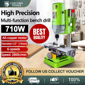 1/2" Mini Press Bench Drill Small electric Drill Machine Work Bench 220V 710W Heavy Duty Drill Press Bench Drill Press precision home drilling machine Industrial Multifunction Drill press Pure Copper