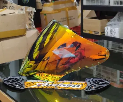 Flat visor NJS kairoz iridium bonus rachet visor