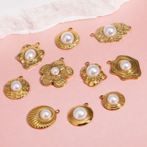 4pcs Stainless Steel Gold Charms For Jewelry Making DIY Women Necklace Earrings Jewelry Pendants Accessories Craft Charms Bulk