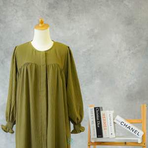 ZYQILA DRESS GAMIS REMAJA POLOS CRINKLE AIRFLOW PREMIUM BY GALLERY NAUREN