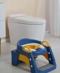 INSTOCK Local Seller Super Cute PU Potty Ladder/Potty Toilet Trainer Seat with Step Stool Ladder/Adjustable Baby Toddler Kid Potty training