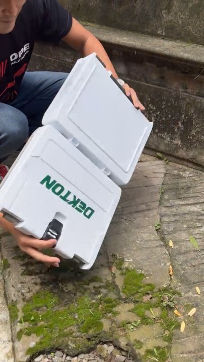 Thùng nhựa đựng máy khoan, bulong pin DEKTON DK-IJC01 2 tầng, nhựa ABS ...