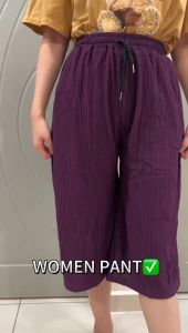 WOMEN CASUAL PANT PLAIN DESIGN WITH POCKET/SELUAR PENDEK/SELUAR JALAN/SELUAR COTTON GOOD QUALITY READY STOCK