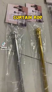 【BUY 3 TAKE 2】7PCS Extendable & Adjustable Curtain Rod Set Window Rod for Grommet Curtains Gold and Silver Plated For Curtains with Accessories Thick & Thin Set w/ Screws and Brackets Decor Korean Decoration Stainless Curtain Rod Conventional For Home