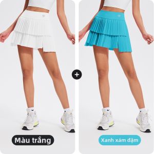 COSLEAF | Chân Váy Thể Thao Cạp Cao Chuyên Nghiệp Xếp Ly