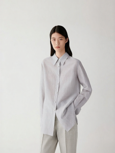 ICICLE | New Summer Linen-Cotton Blend Plain Weave Shirt