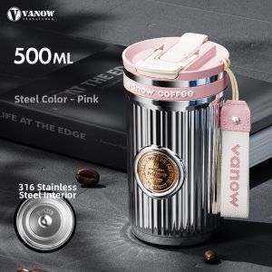 Vanow | Portable Insulated Mug With Ceramic Lining And Straw for Men