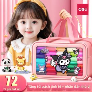 deli | Bộ Đất Sét Siêu Nhẹ An Toàn Không Chứa Độc Tố 36 Màu