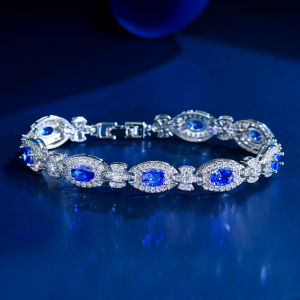 SEQUITO Gorgeous Brides Wrist Jewelry White Gold Plated Pave Setting Multicolor AAAAA Cubic Zircon Evening Party Bracelet B388