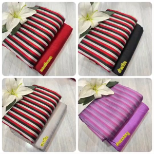 ผ้าไหมทอลายสก๊อต ใช้ดีดูแลง่าย งานเทียบชั้นไหมแท้ สีไม่ตก ไม่หด จำหน่ายทั้งแบบเฉพาะลาย และแบบเซ็ต จ้า