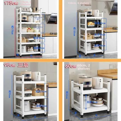 White Steel Kitchen Narrow Gap Multifunctional Shelf