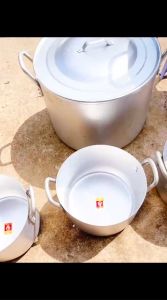 Nồi Xoong Nhôm Quân Dụng 16 lít 80 Lít Dày Đẹp