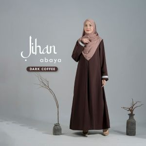 Jihan Abaya by Naisha Bahan arabian woolpeach Abaya terbaru lebaran 2024 Abaya turki kekinian