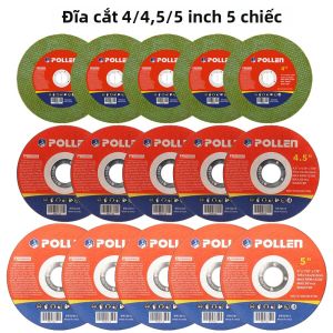 SI FANG Bộ 5 Bộ Nhựa Cắt Bánh Xe 100/115/125mm Đường Kính Kim Loại Gỗ PVC Đĩa Cắt Cho Máy Mài Góc Lưỡi Cưa Tròn