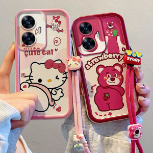 Realme C55 Silicone Phone Case Protective Cover Anti-Fall Cute Cartoon Design 4G Compatible for C30 Version C25 International Edition