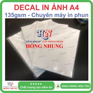 [SALE] Xấp 50 Tờ Decal In Ảnh A4 Parrot - Chuyên dùng cho máy in phun Giúp Bạn In Ấn Tem Nhãn chuyên nghiệp
