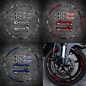 For Honda ADV160 ADV 160 Motorcycle Wheel Sticker Rim Stripe Tape Decal Wheel Accessories Waterproof Sticker Full Set